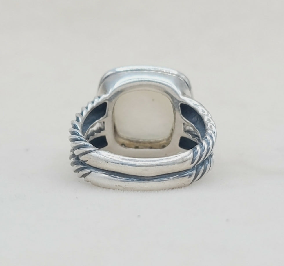    David Yurman Albion Moonlight Ice Moonstone Ring – Diamond