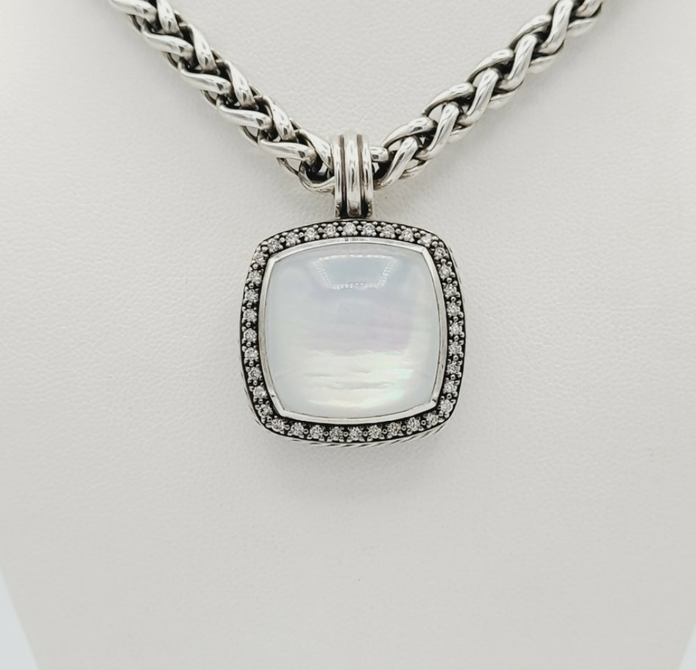    David Yurman Albion Moonlight Ice Pendant – Moonstone