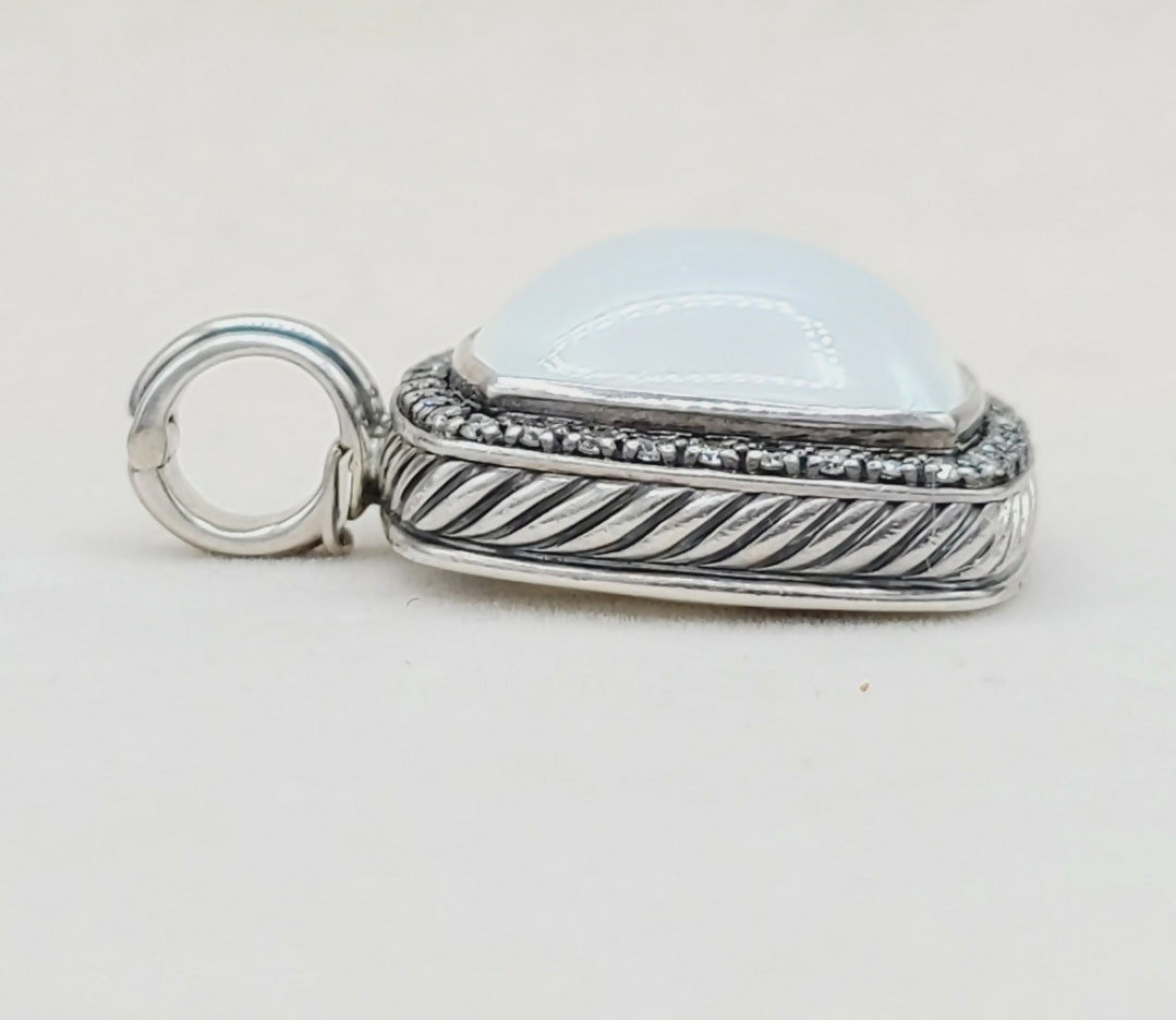    David Yurman Albion Moonlight Ice Pendant – Moonstone