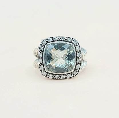    David Yurman Albion Moonlight Ice Ring 11mm Prasiolite