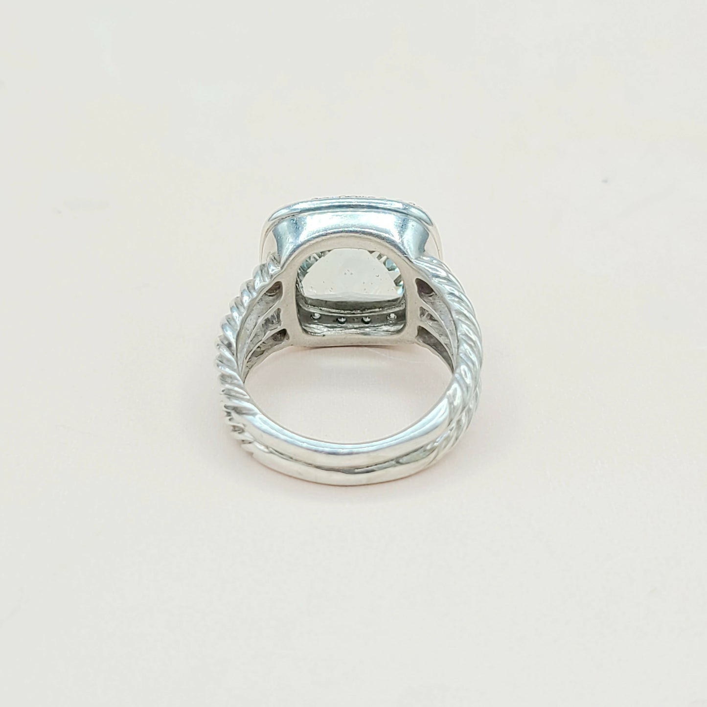    David Yurman Albion Moonlight Ice Ring 11mm Prasiolite