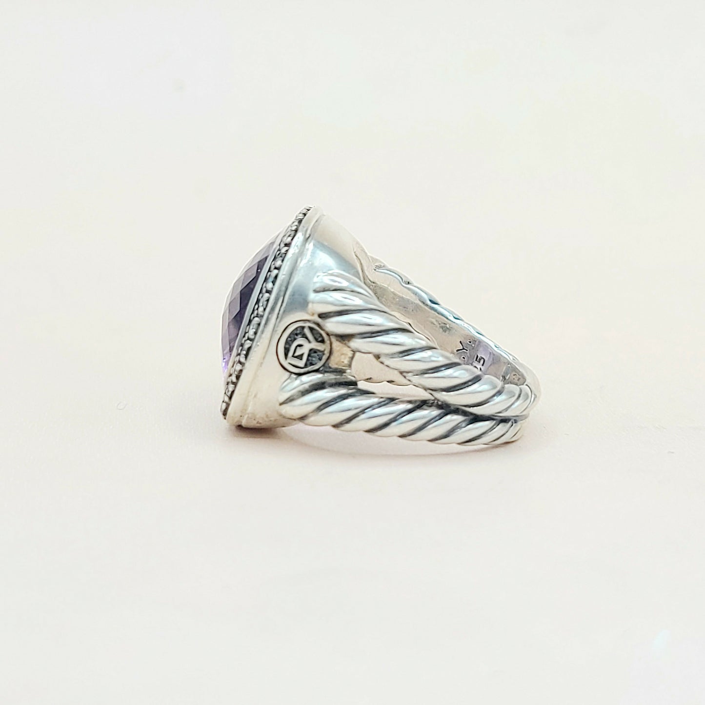    David Yurman Albion Moonlight Ice Ring 14mm Amethyst