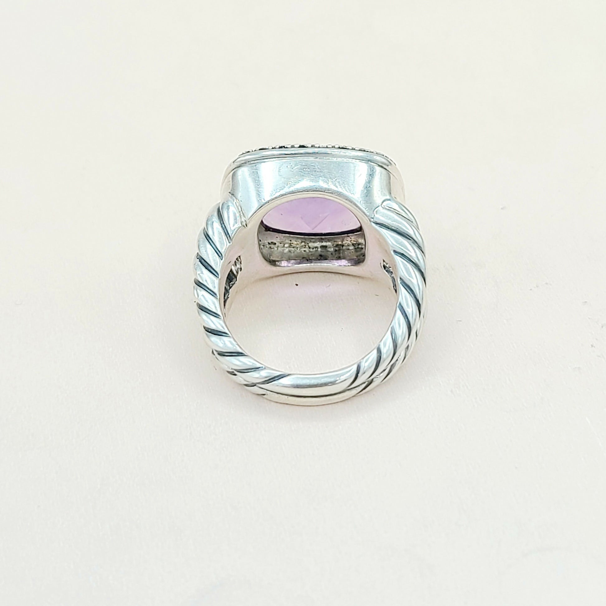    David Yurman Albion Moonlight Ice Ring 14mm Amethyst