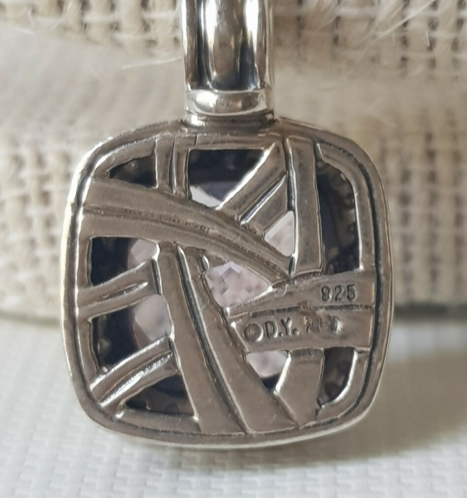    David Yurman Albion Pendant 11mm Amethyst & Diamond