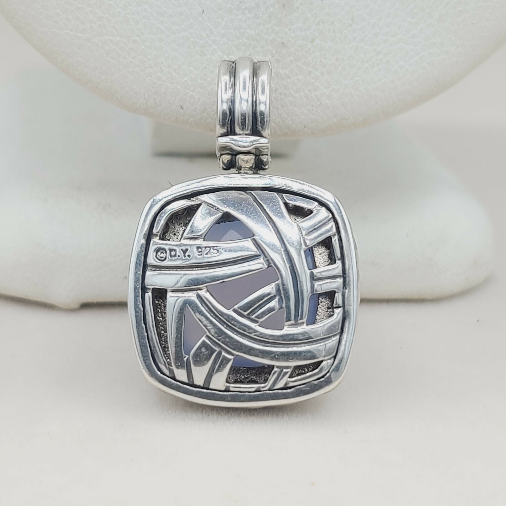    David Yurman Albion Pendant 14mm Chalcedony & Diamonds