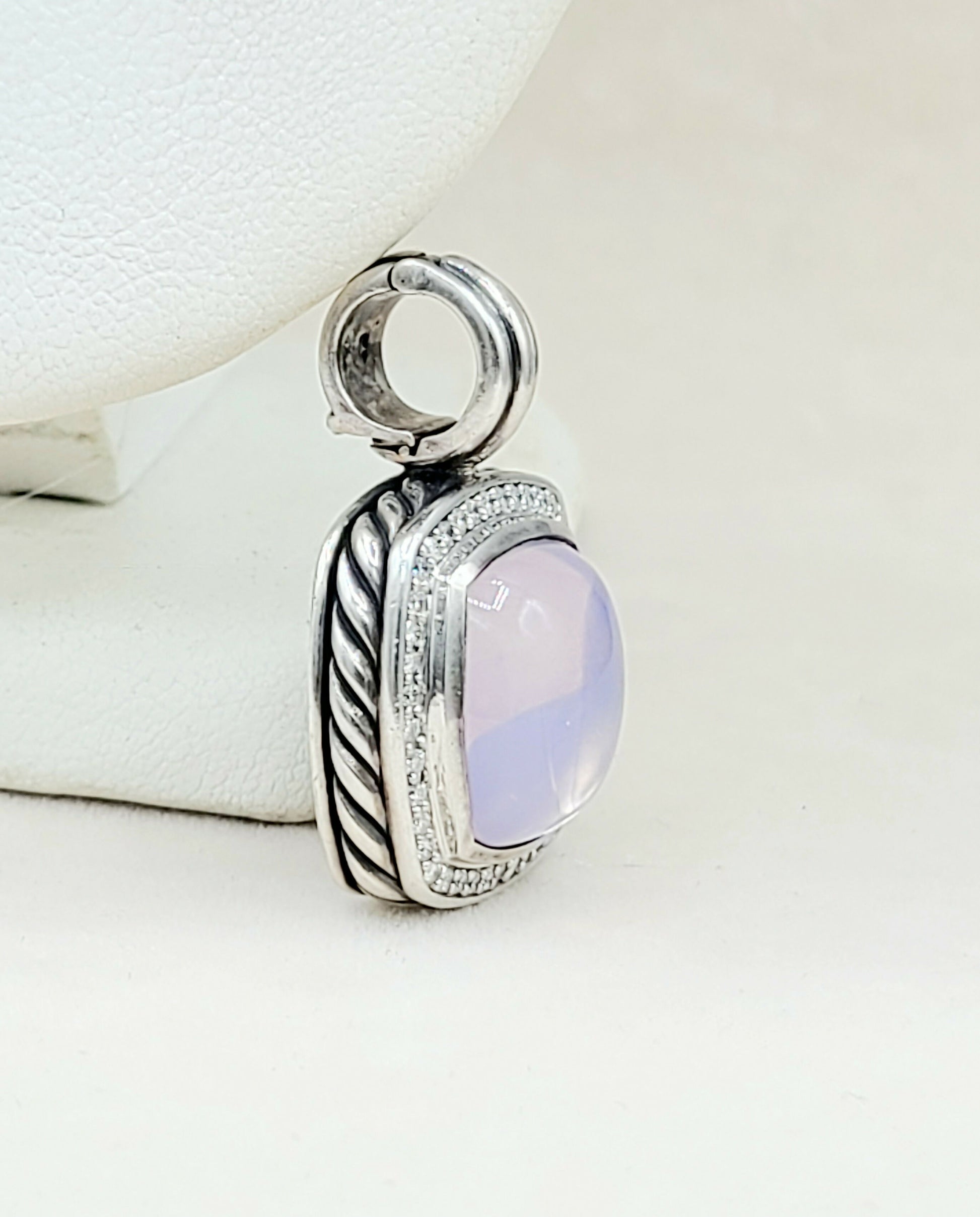    David Yurman Albion Pendant 14mm Lavender Moon Quartz