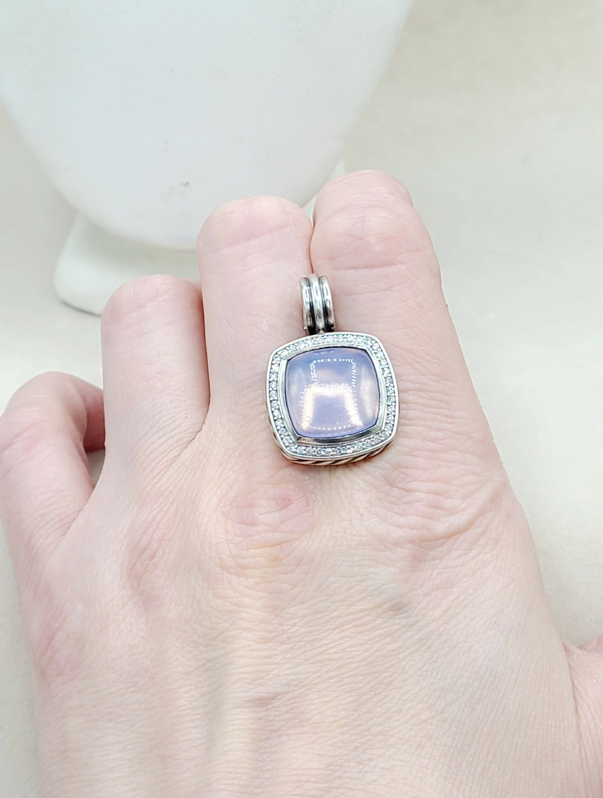    David Yurman Albion Pendant 14mm Lavender Moon Quartz
