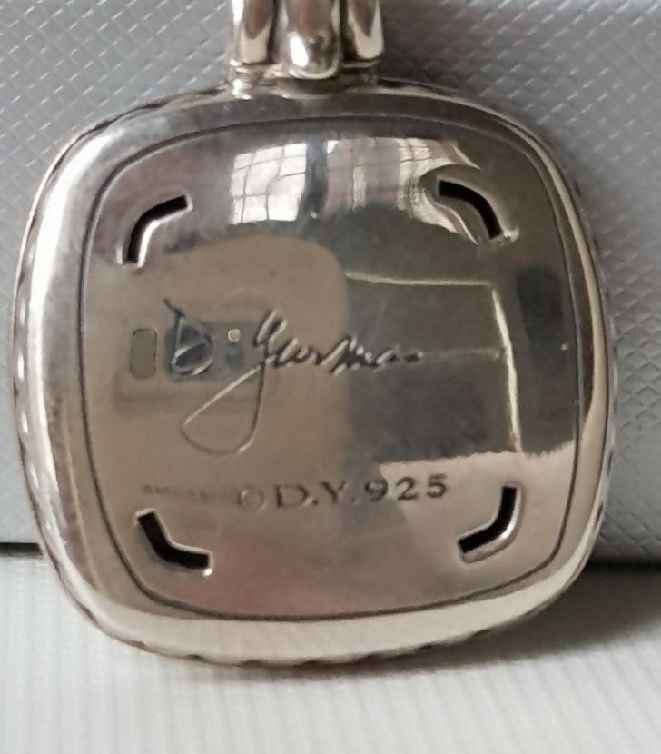    David Yurman Albion Pendant – 27mm Snowflake Obsidian