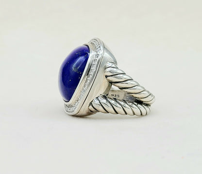    David Yurman Albion Ring 17mm Lapis Lazuli & Diamonds