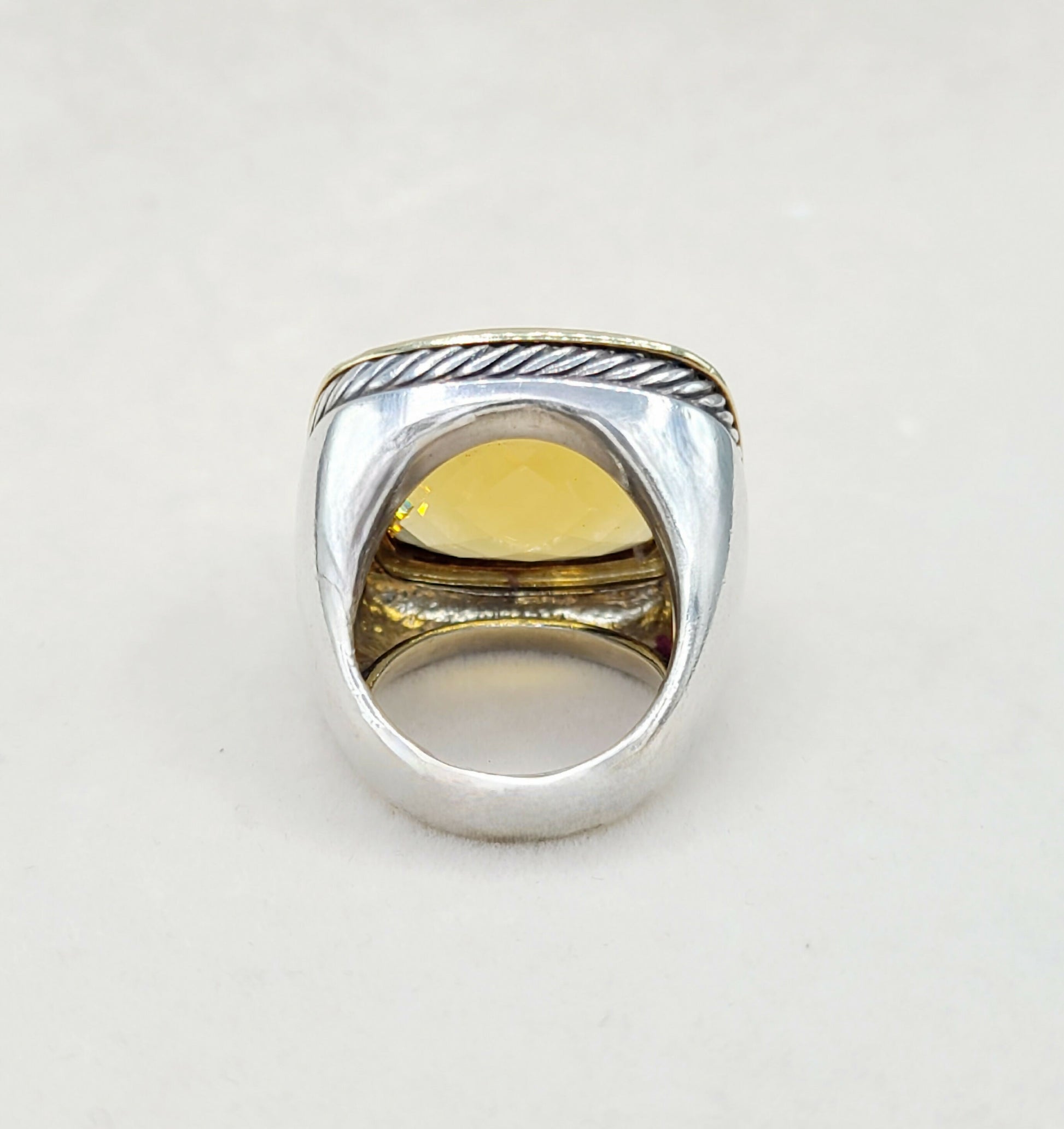    David Yurman Albion Ring 20mm Citrine & Diamonds