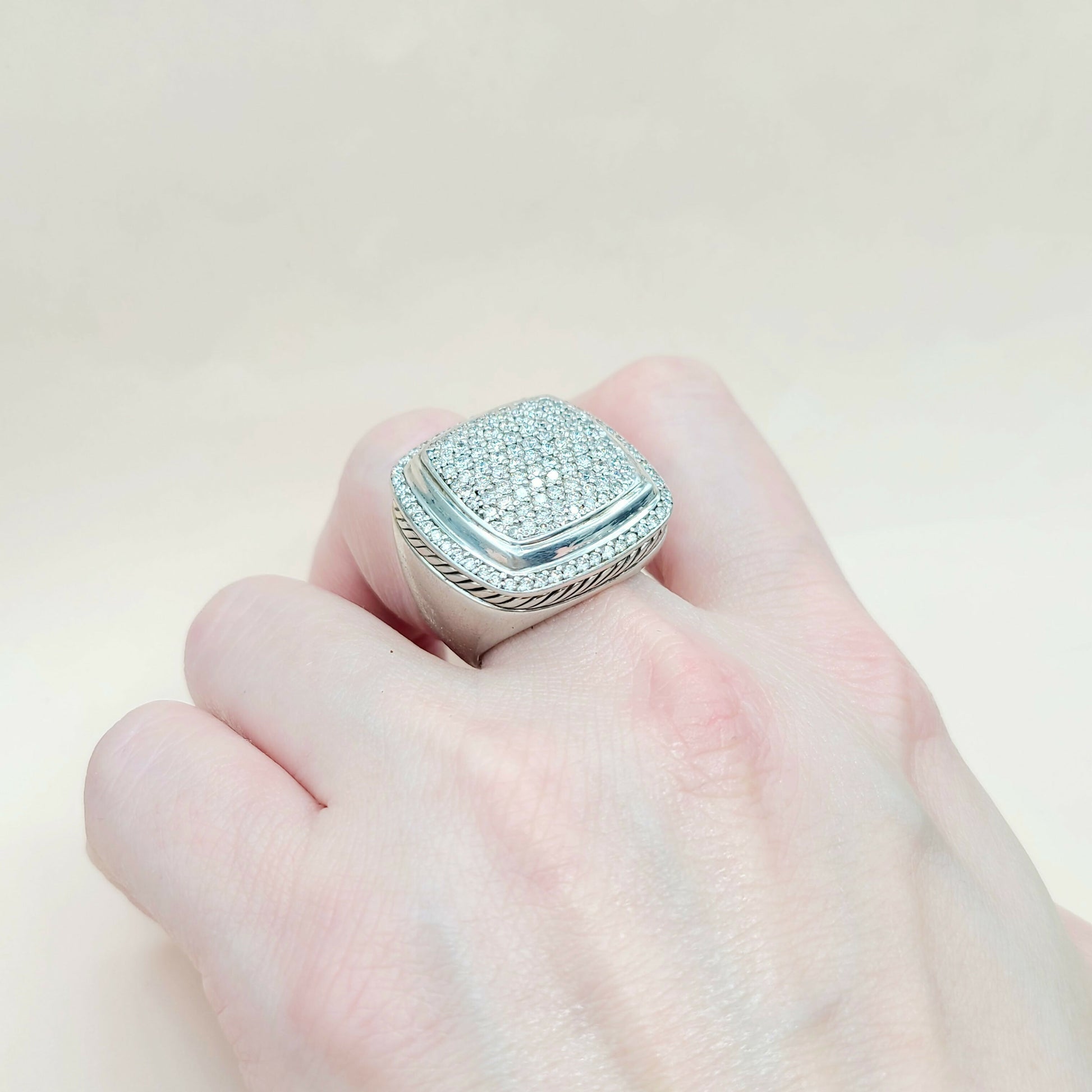    David Yurman Albion Ring 20mm Pavé Diamonds
