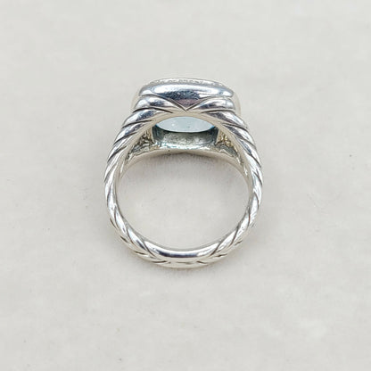    David Yurman Albion Ring Blue Topaz & Diamonds
