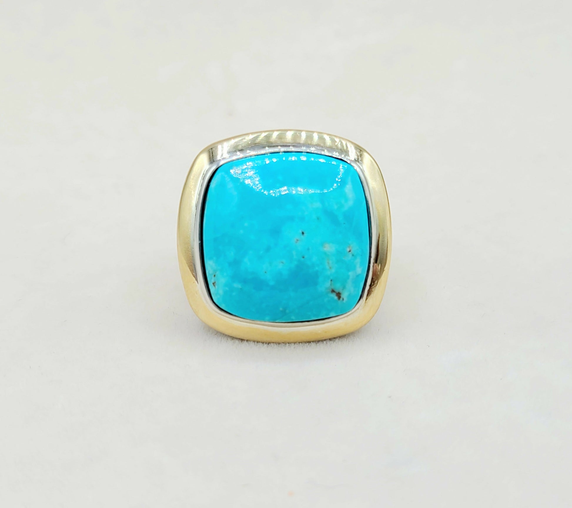    David Yurman Albion Statement Ring Turquoise & Gold