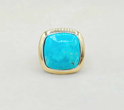    David Yurman Albion Statement Ring Turquoise & Gold