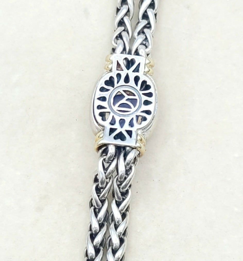    David Yurman Albion Wheat Bracelet – Chalcedony & Gold