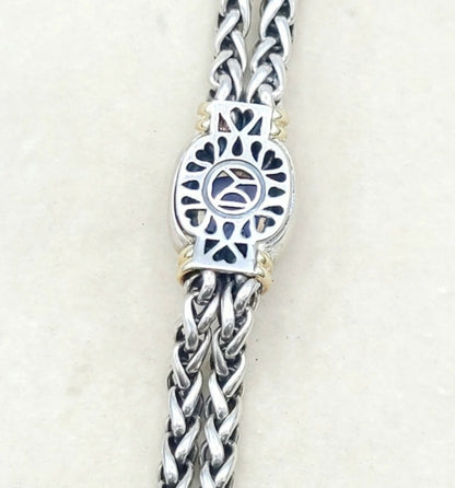    David Yurman Albion Wheat Bracelet – Chalcedony & Gold