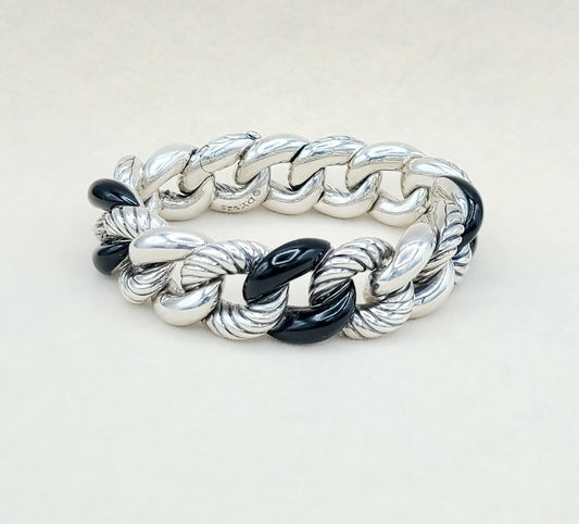    David Yurman Belmont Curb Link Bracelet – Black Onyx