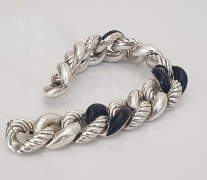    David Yurman Belmont Curb Link Bracelet – Black Onyx
