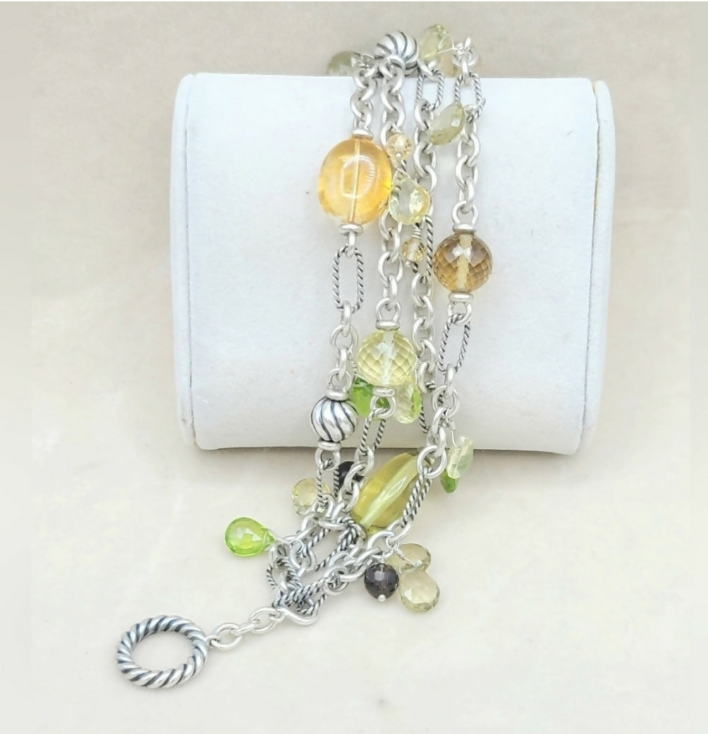    David Yurman Bijoux 4-Strand MultiGem Bracelet