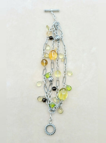    David Yurman Bijoux 4-Strand MultiGem Bracelet