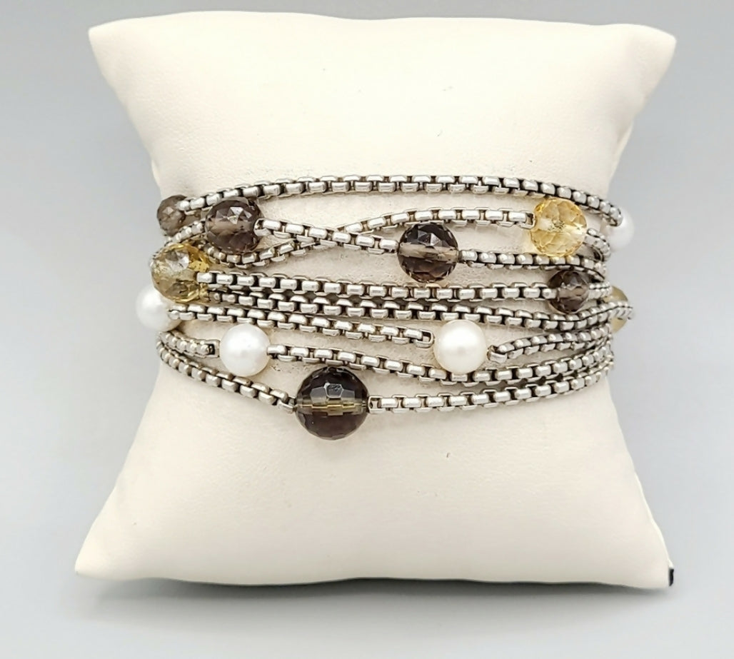    David Yurman Bijoux Bracelet – Multi Chain & Pearl