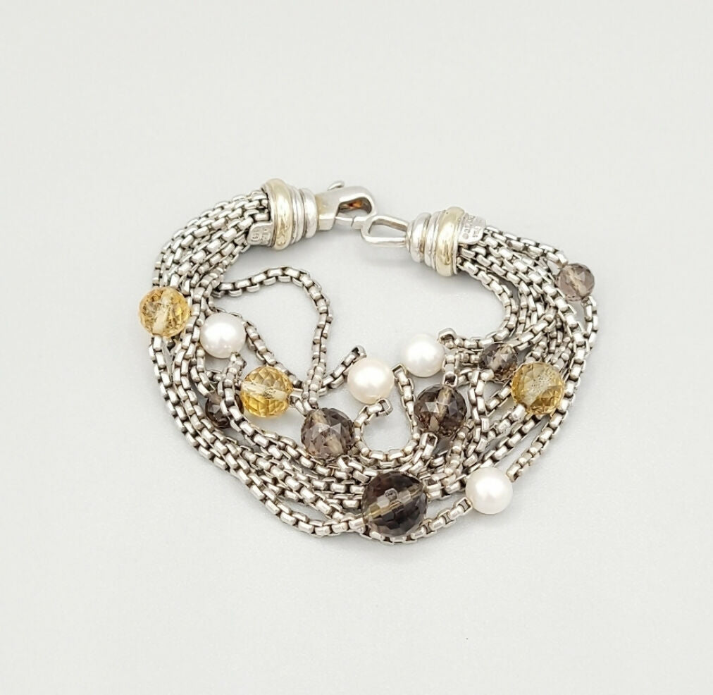    David Yurman Bijoux Bracelet – Multi Chain & Pearl