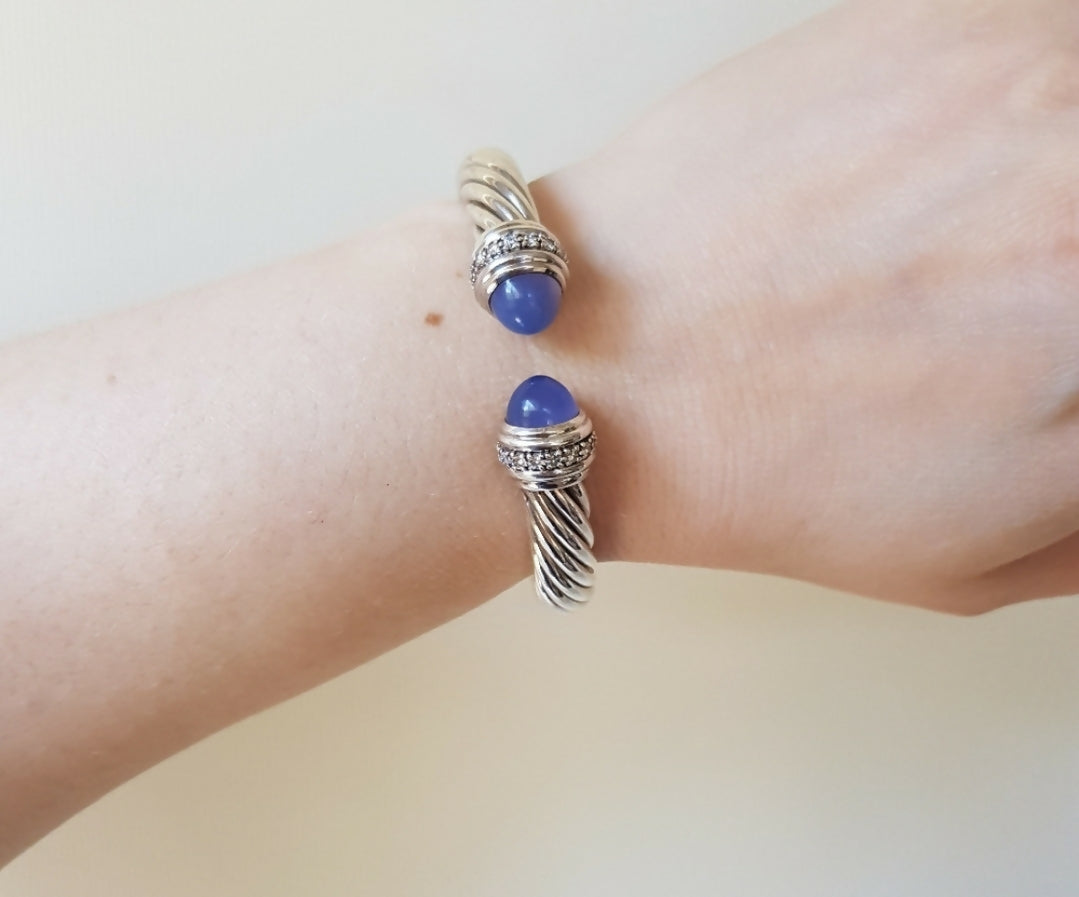    David Yurman Bracelet 10mm – Lavender Chalcedony & Diamonds