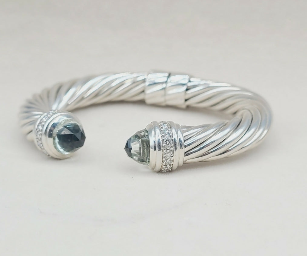    David Yurman Bracelet 10mm – Prasiolite & Diamonds