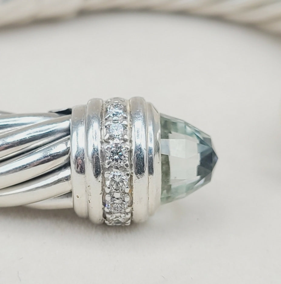    David Yurman Bracelet 10mm – Prasiolite & Diamonds