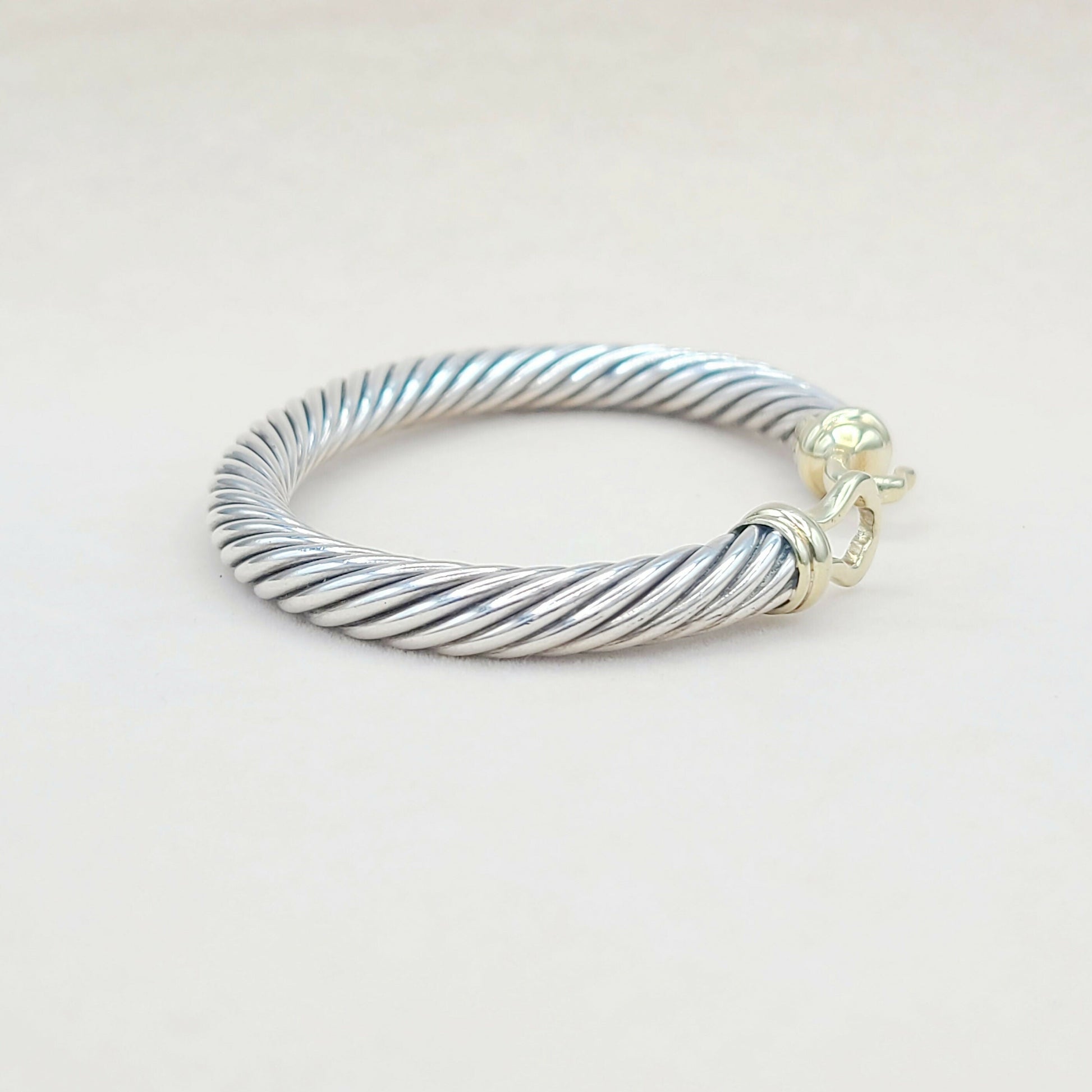    David Yurman Buckle Bracelet 7mm with 14K Gold