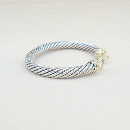    David Yurman Buckle Bracelet 7mm with 14K Gold