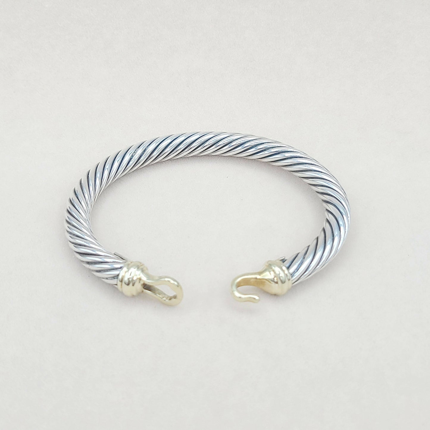    David Yurman Buckle Bracelet 7mm with 14K Gold