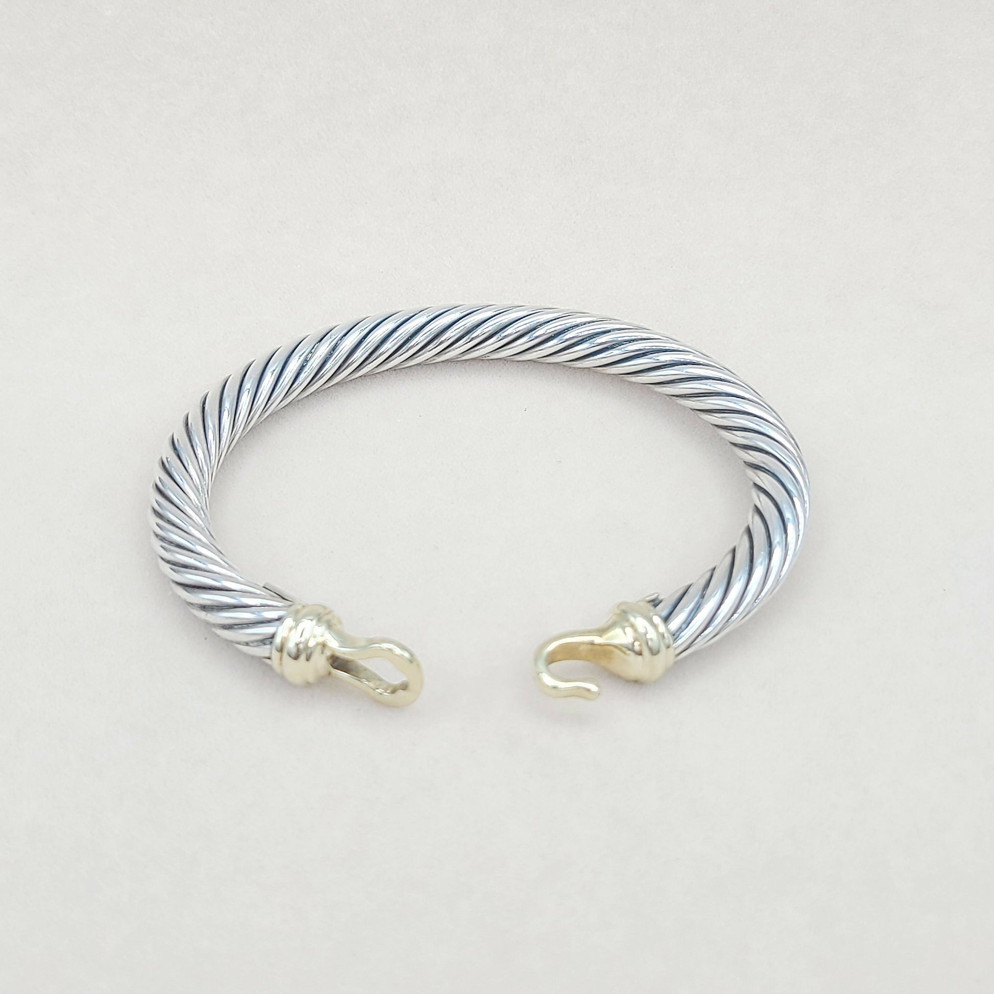    David Yurman Buckle Bracelet 7mm with 14K Gold