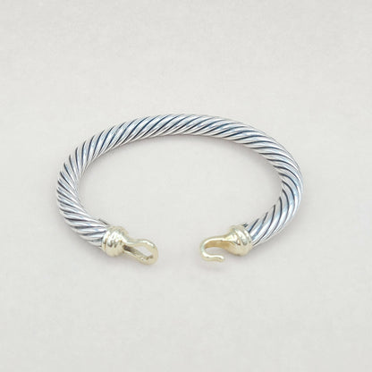    David Yurman Buckle Bracelet 7mm with 14K Gold