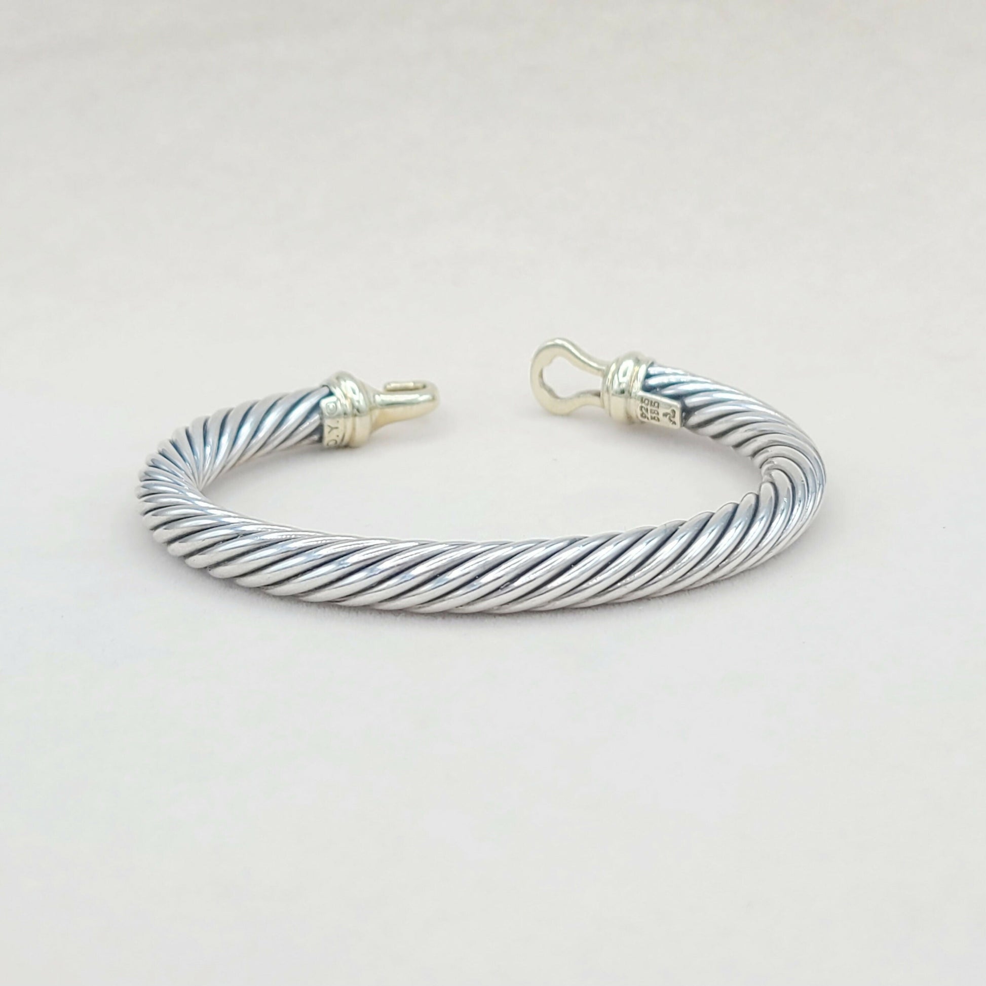    David Yurman Buckle Bracelet 7mm with 14K Gold