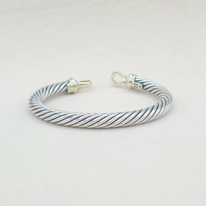    David Yurman Buckle Bracelet 7mm with 14K Gold