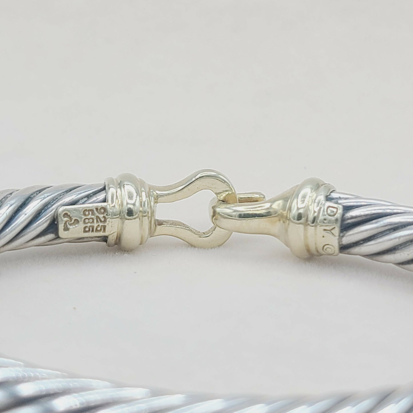    David Yurman Buckle Bracelet 7mm with 14K Gold
