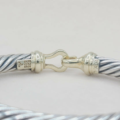    David Yurman Buckle Bracelet 7mm with 14K Gold