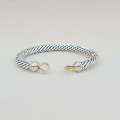    David Yurman Buckle Bracelet 7mm with 14K Gold