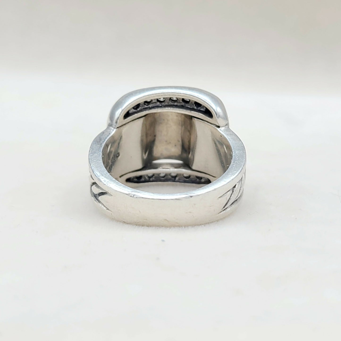    David Yurman Buckle Ring Large with Diamonds