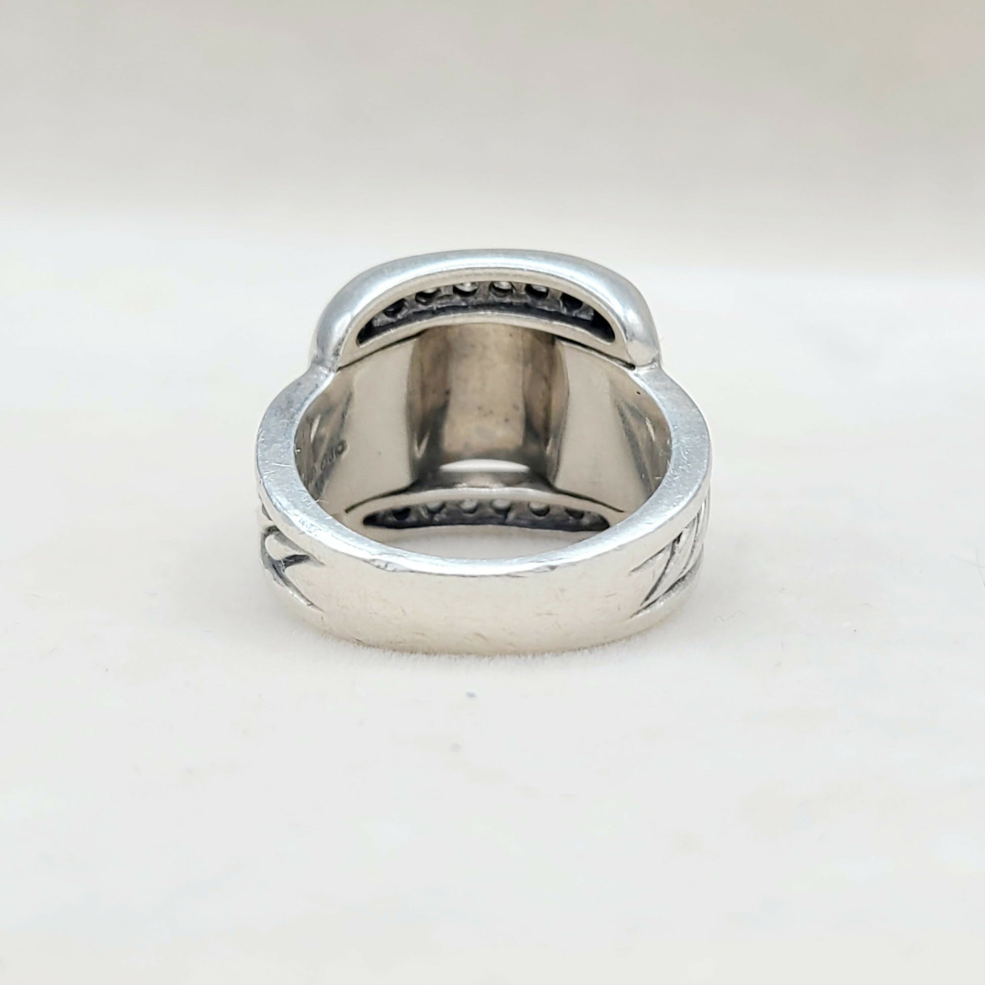   David Yurman Buckle Ring Large with Diamonds