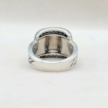    David Yurman Buckle Ring Large with Diamonds