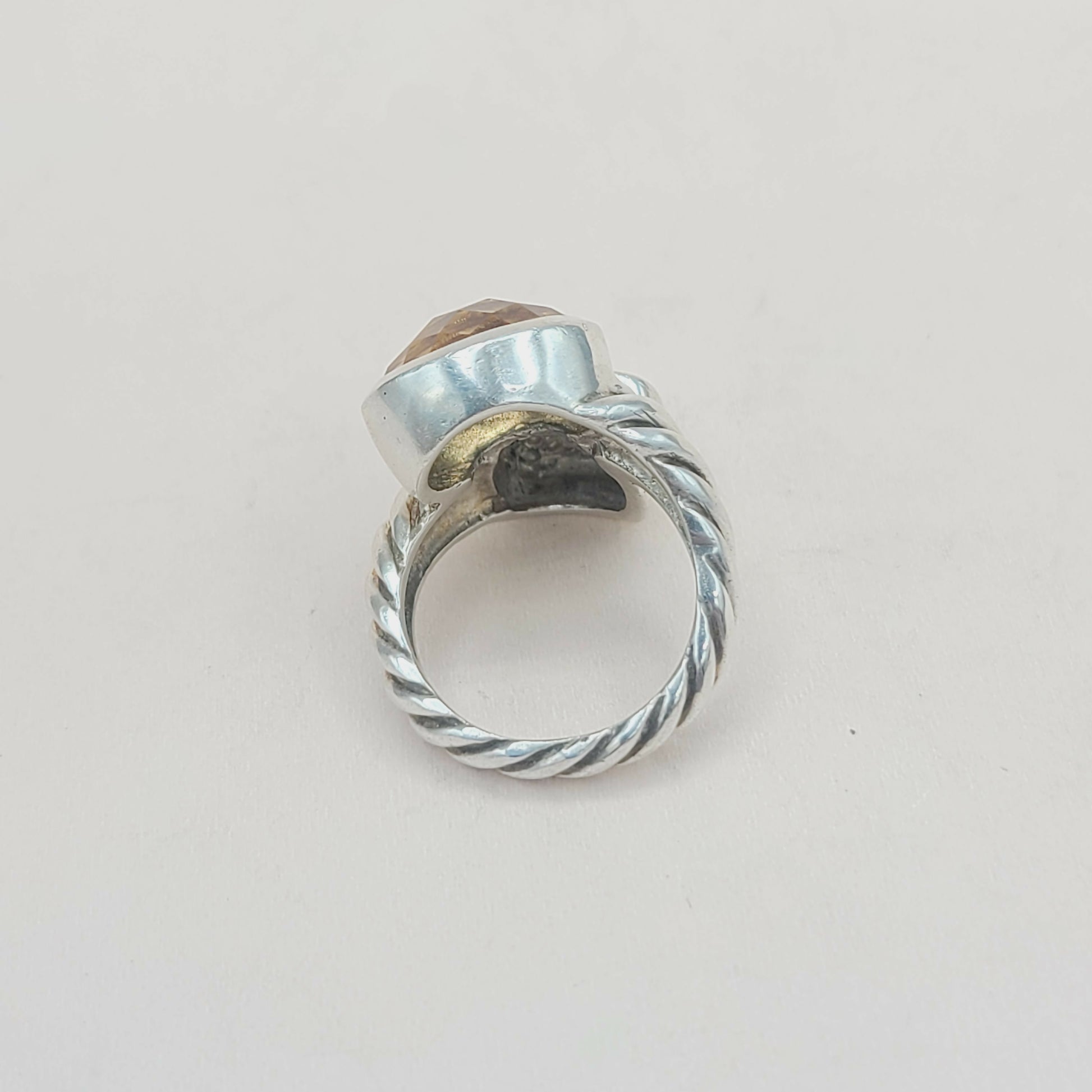    David Yurman Bypass Ring Champagne Citrine & Diamond