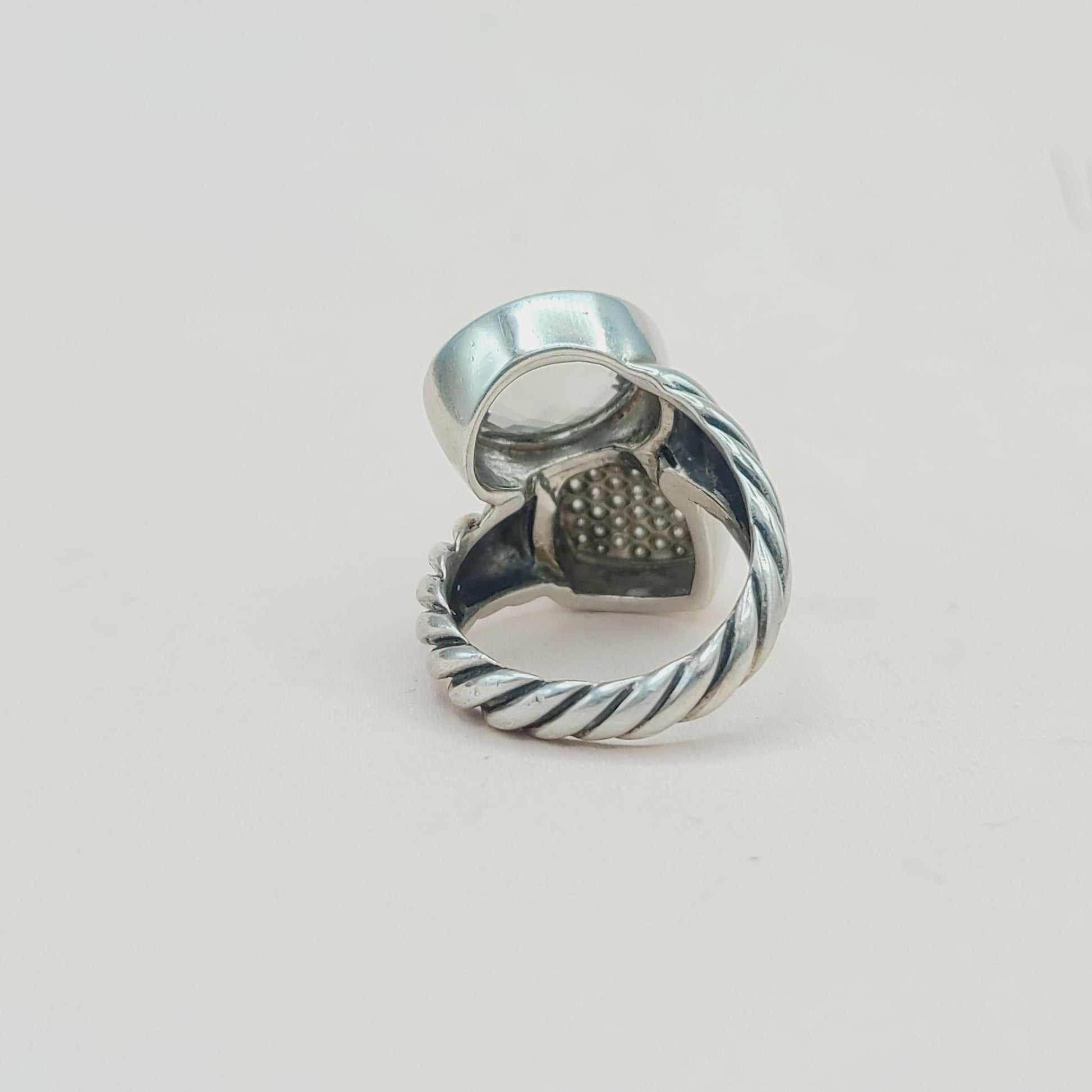    David Yurman Bypass Ring Prasiolite & Diamond