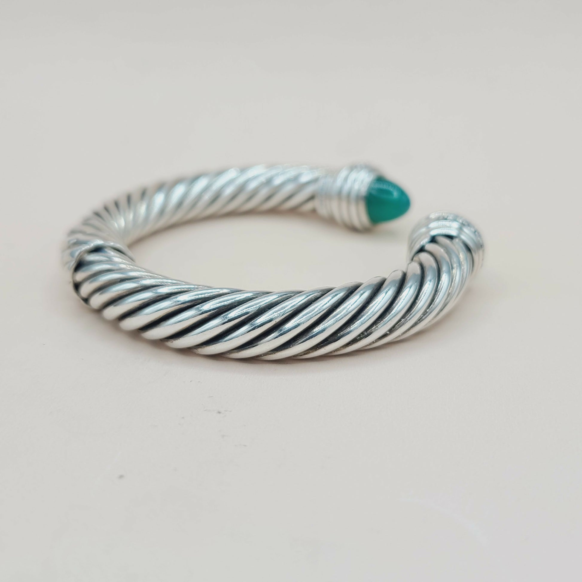    David Yurman Cable Bracelet 10mm – Green Onyx & Diamonds