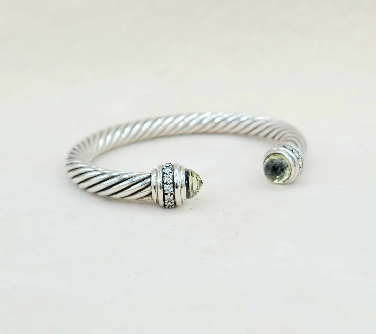    David Yurman Cable Classics Bracelet 7mm Lemon Citrine & Diamonds