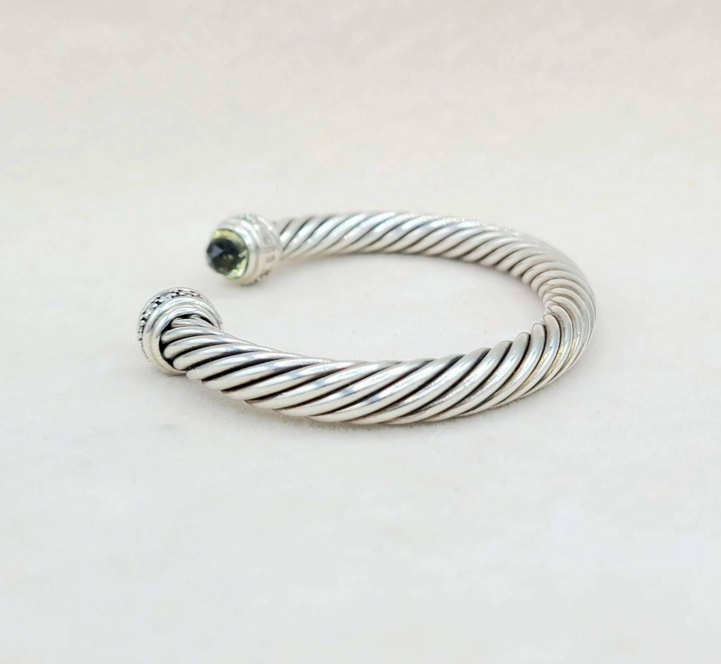    David Yurman Cable Classics Bracelet 7mm Lemon Citrine & Diamonds