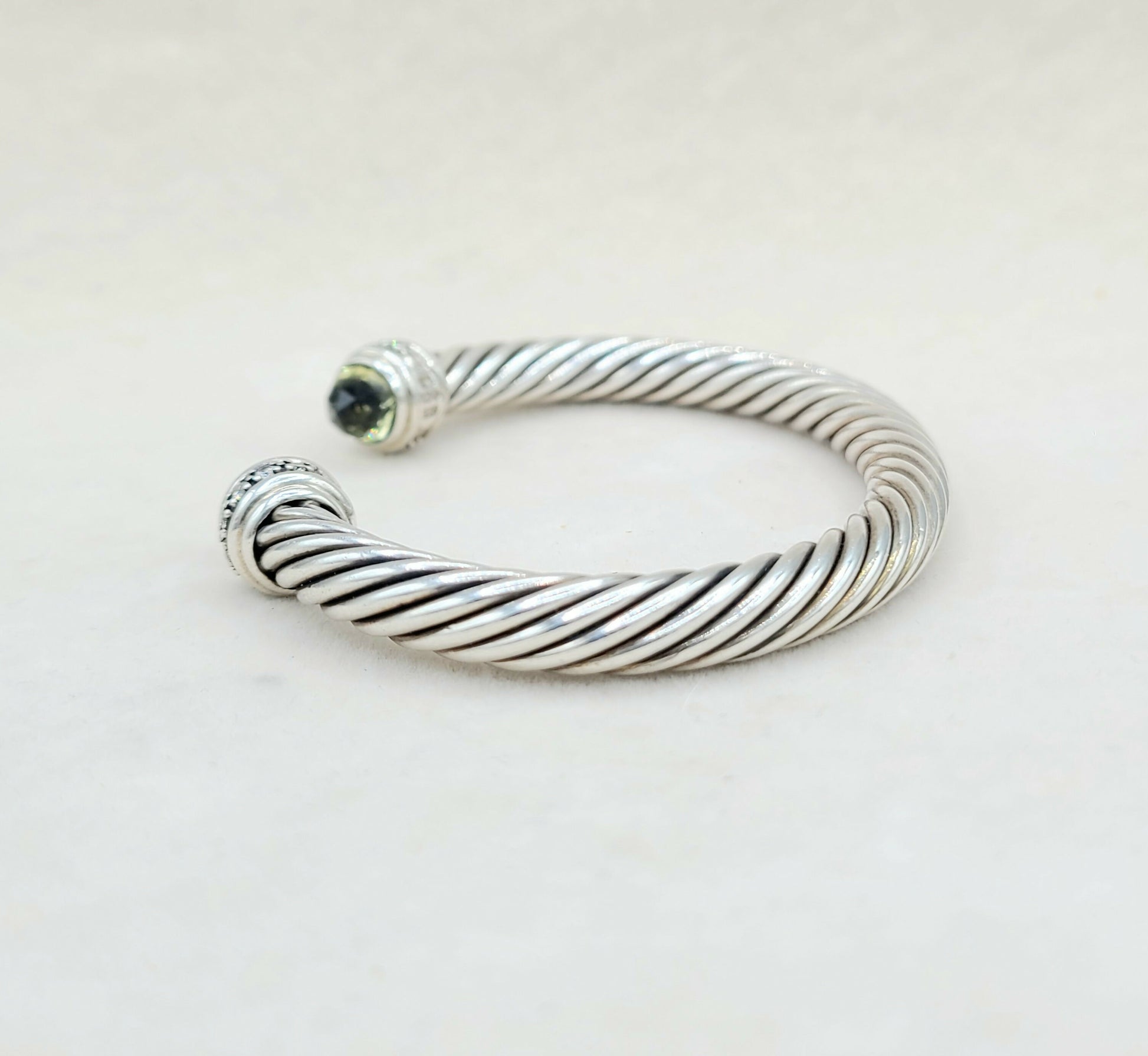    David Yurman Cable Classics Bracelet 7mm Lemon Citrine & Diamonds