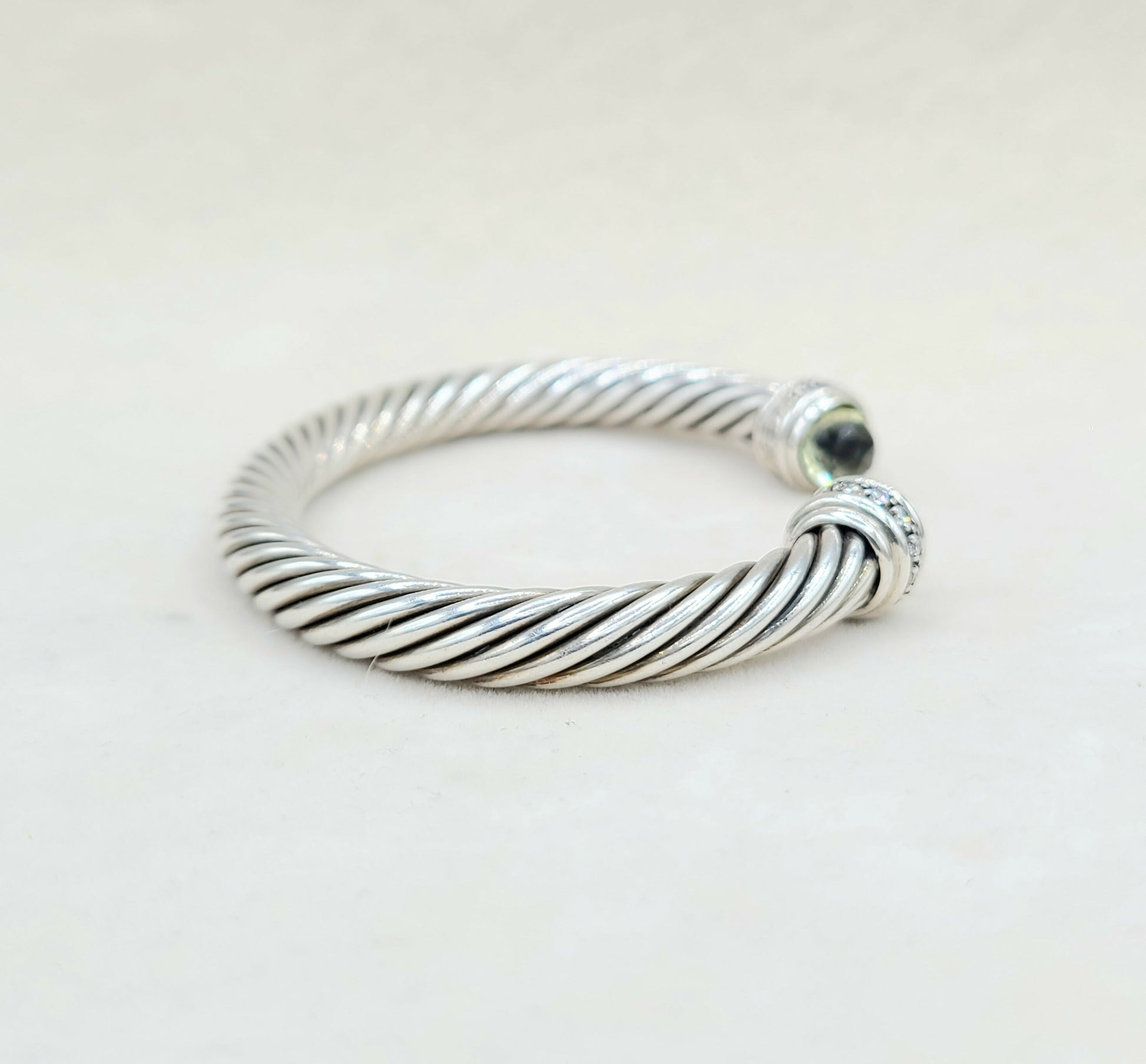    David Yurman Cable Classics Bracelet 7mm Lemon Citrine & Diamonds