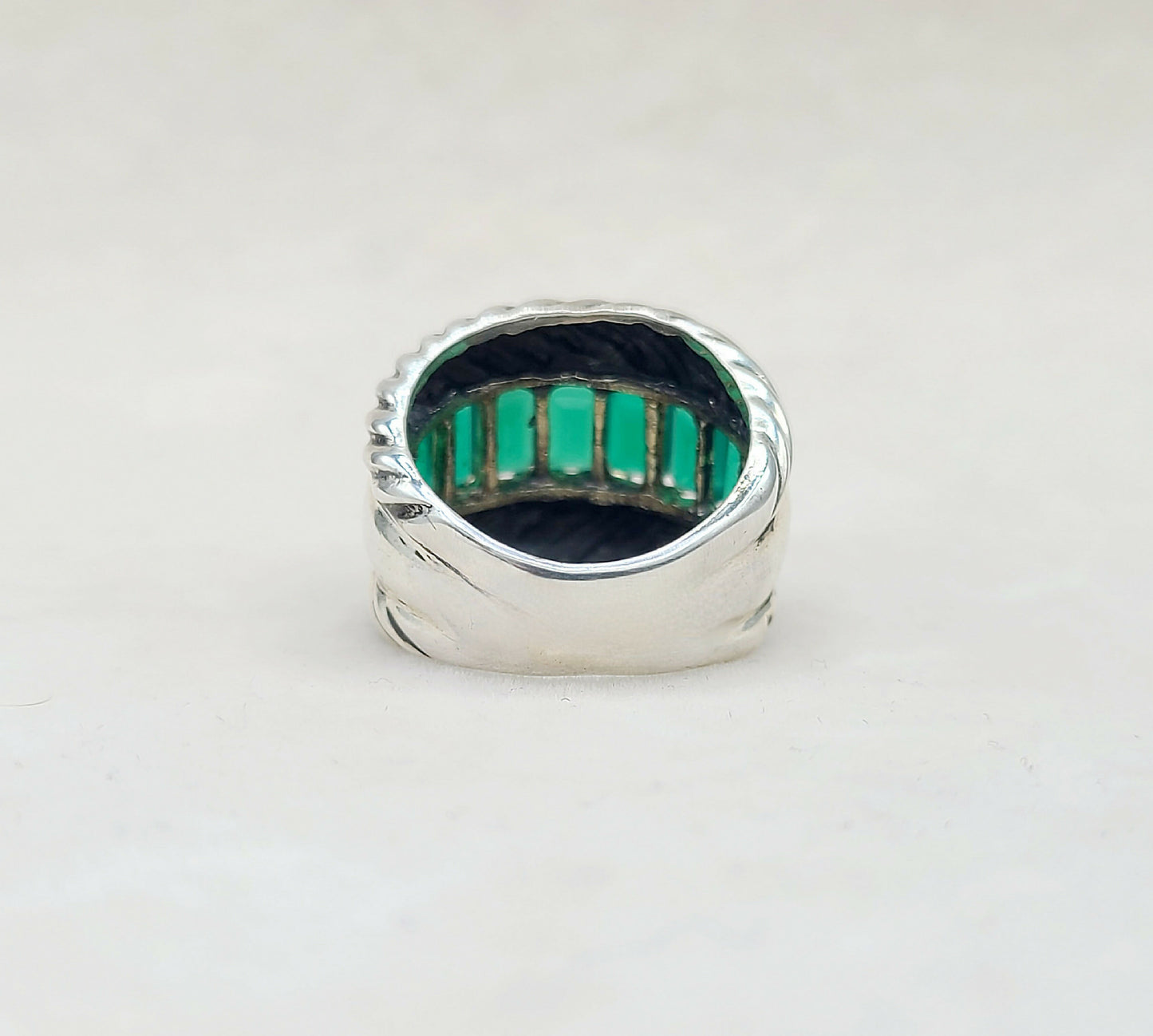   David Yurman Cable Ring Green Onyx & Gold